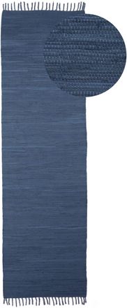 Carpetfine Teppich »Kelim Chindi uni, auch als Läufer« rechteckig 5 mm Höhe Wendeteppich, reine Baumwolle, handgewebt, Uni-Farben, mit Fransen