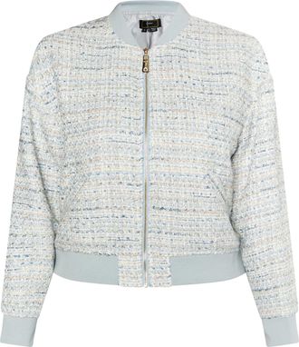 Faina Boucle blouson Dames Lichtblauw Veelkleurig