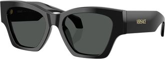 Versace Vierkante Zonnebril - unisex - Zonnebrillen - Zwart - 53 MM - Accessoires