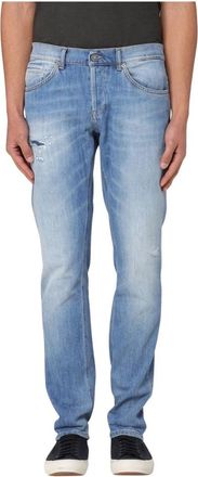 Dondup George Slim-Fit Jeans - Heren - Slim Fit Jeans - Blauw - W30 - Katoen - Jeans