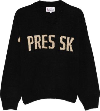 MC2 Saint Barth letter crew-neck sweater - Zwart