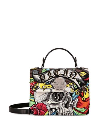 Philipp Plein Superheroine tote bag - women - Polyurethane/Calf Leather/Wool/Acrylic/Cotton/Polyester/Rayon/Polyester - OS - Red