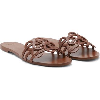 Mango Slide Sandal in Leather at Nordstrom, Size 6.5Us