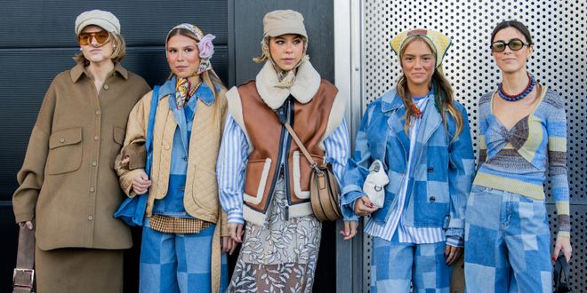 Street Style Look von der Copenhagen Fashion Week mit Amalie Nielsen, Rita Montezuma, Ines Isaias, Caetana Botelho Afonso and Vicky Montanari.