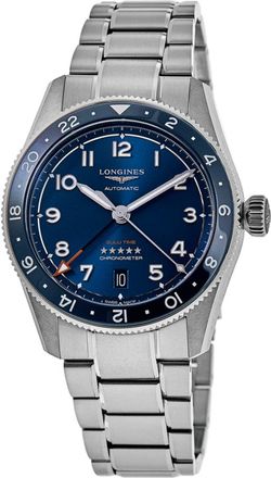 Longines Spirit Zulu Time Blue Dial Steel Mens Watch L3.802.4.93.6