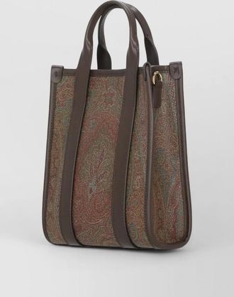 Etro hand paisley tote bag