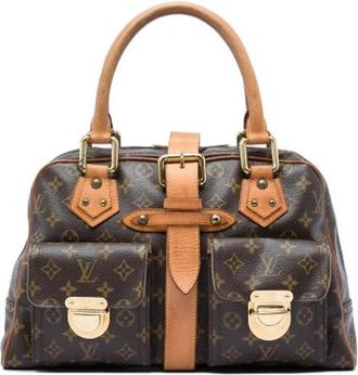 Louis Vuitton Tweedehands Canvas Louis Vuitton tassen - Dames - Vintage Handtas - Bruin - ONE Size - Vintage