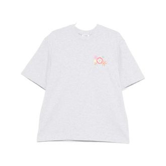 Casablanca T-Shirts, male, Gray, Size: XL Ss26-Jts-044 12 Colla T-shirt