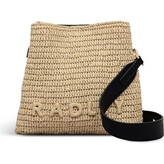 Radley London Dukes Place - Raffia Medium Compartment Woven Crossbody Bag in Natural at Nordstrom
