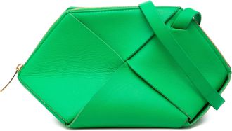 Bottega Veneta Womens Pre-owned Mini Nappa Intrecciato Origami Crossbody - Lime Green Leather - One Size
