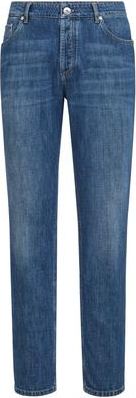 Brunello Cucinelli Lightweight denim trousers in Medium Denim at Nordstrom, Size 52 It