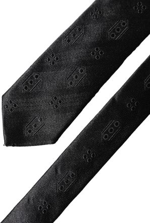 Dolce & Gabbana Patterned Silk Necktie - Black