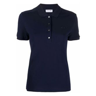 Lacoste Polo Shirts, female, Blue, Size: XS L.12.D Slim Fit Stretch Mini Piqu&eacute; Polo