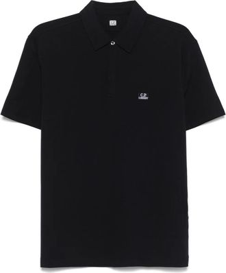 C.P. Company Polo con applicazione logo - Blu