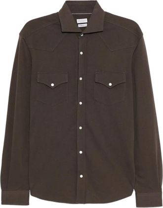 Brunello Cucinelli cotton shirt - Brown