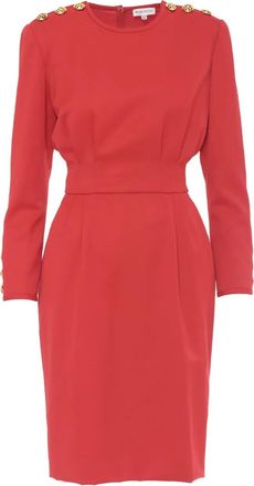 Mario Borsato Abito midi in lana - Rosso