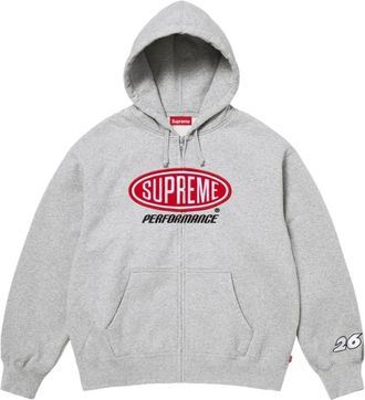 SUPREME SS26 Performance Zip Up Hooded Sweatshirt Heather Grey SUP-SS26-015-HETRGRY