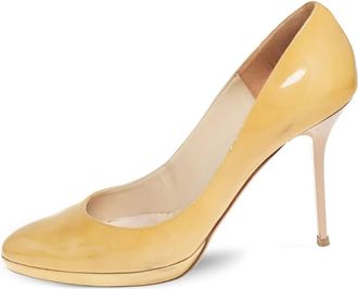 Jimmy Choo London Pumps Cosmic con plateau in pelle verniciata 105mm - Giallo