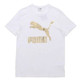 Puma Logo Printed Short Sleeve TEE White 579405-82