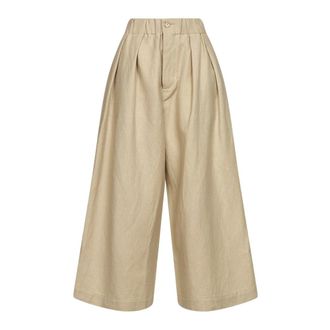 Uma Wang UMA Wang - Poetic Broeken - Dames - Broeken - Beige - Maat: W32 Linnen