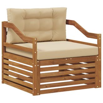 vidaXL Sof&aacute; De Exterior Natural Y Beige Vidaxl