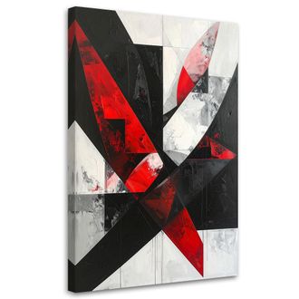 Feeby Impresi&oacute;n De Imagen, Abstracci&oacute;n Geom&eacute;trica Rojo, 80x120