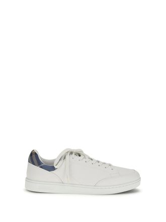 Burberry White Color Block Sneakers