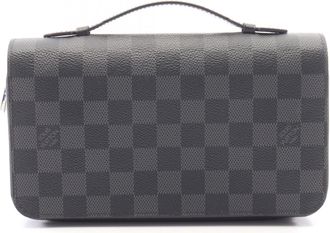 Louis Vuitton Black Damier Graphite Leather Pvc Long Wallet (Bi-Fold) (Pre-Owned)