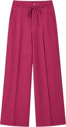 Pom Amsterdam Broeken, Dames, Rood, XL, Polyester, Jess Gestreepte Broek