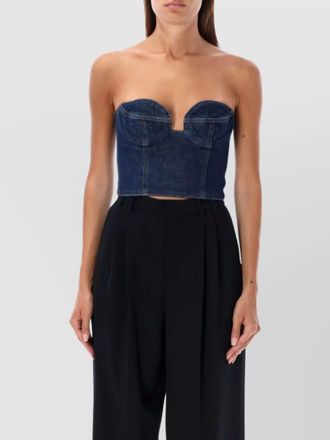 Magda Butrym bustier top cropped length front seam