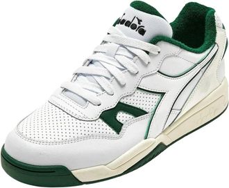 Diadora Witte Synthetische Tennis Sneaker Winner - Heren - Sneakers - Wit - 45 EU - Leer - Schoenen