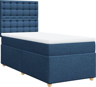 vidaXL Vidaxl - Giroletto A Molle Con Materasso Blu 80x200 Cm Intessuto