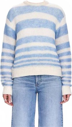 Pistola Denim Moa Long Sleeve Sweater In Blue Gradient Stripe