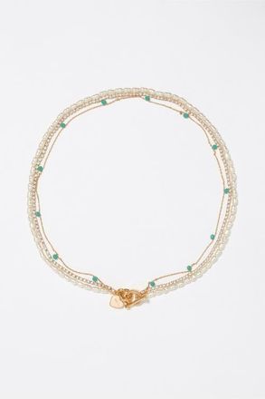 Bimba & Lola Heart logo double-layer necklace in Pearl at Nordstrom