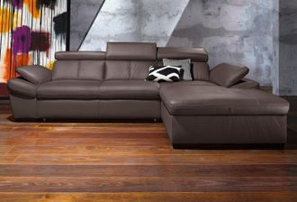 Exxpo Sofa Fashion Ecksofa »Salerno, klassisch modernes Funktionssofa, hoher Sitzkomfort, L-Form« inkl. Kopf- und Armteilverstellung, wahlweise mit Bettfunktion