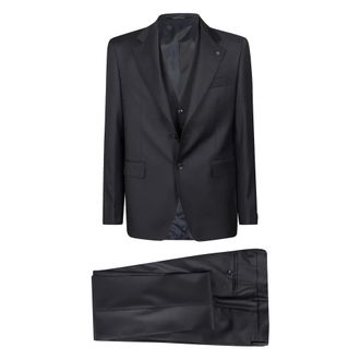 Tagliatore Single Breasted Suits, male, Blue, Size: M Suit with vest