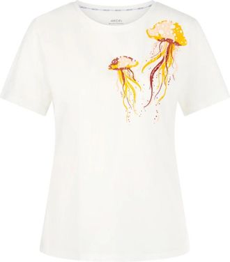 Marc Cain Relaxed T-shirt - Dames - T-shirts - Wit - XL - Katoen - Tops
