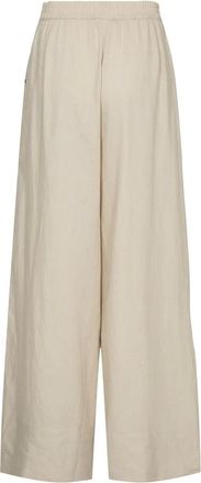 Nümph Broeken, Dames, Beige, S, Linnen, Scandinavische Linnen Broek Grijs Morn