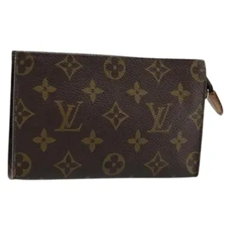 Louis Vuitton Pre-owned Clutches, female, Brown, Size: ONE SIZE Pre-owned Vintage Monogram Canvas Accessory Pouch