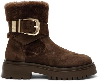 Steve Madden Womens Suede Fabric Lodge 205 Boots - Brown - Size UK 5