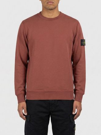 Stone Island Felpa a girocollo in cotone con badge Stone Island