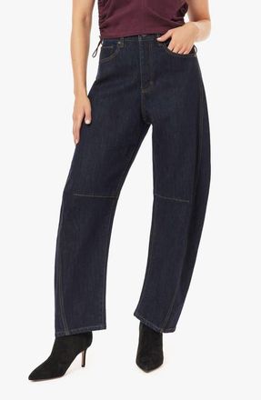 Habitual Harper High Waist Crop Barrel Leg Jeans in Rinse at Nordstrom, Size 27