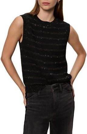 Sanctuary Shine Sleeveless Sweater in Black/Multi at Nordstrom Rack, Size Medium
