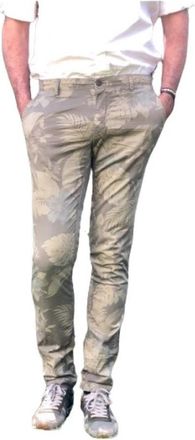 Mason's Floral Straight Cut Chino Broek - Heren - Chinos - Beige - 2XL - Katoen - Broeken