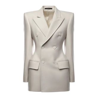 Balenciaga Chal Cashmere Blazer - female - Balenciaga - Blazers - White - XS - Jackets
