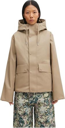 Rains Nome Short Hooded Parka - Jackets - Mujer - Beige - XS