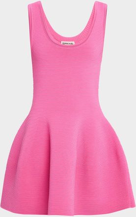 SIMKHAI Larina Ribbed Mini Dress