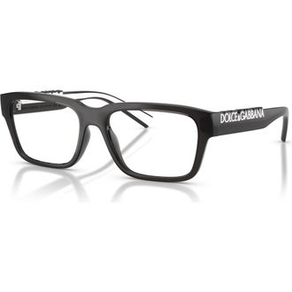 Dolce & Gabbana 55mm Rectangle optical glasses in Grey at Nordstrom