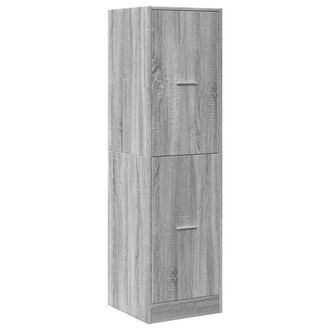 Berkfield Home Elegant Apothecary Cabinet&not;Grey Sonoma 40x41x144.5 cm Engineered Wood in Grey