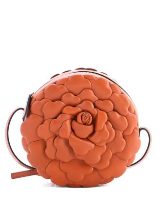 Valentino Garavani Atelier 03 Rose Edition Round Leather crossbody bag - Marrone